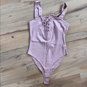 Forever 21 lace up bodysuit
